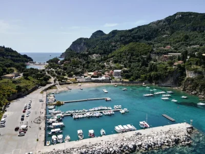 Paleokastritsa Harbour (Paleokastritsa) Ionian Islands - Corfu - Greece
